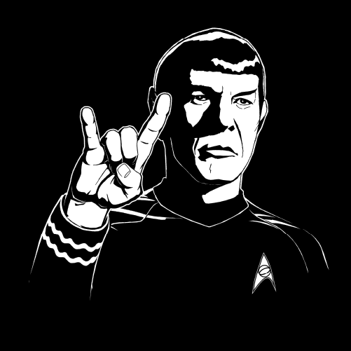 Grafik-Labor | Spock auf Unisex Tee